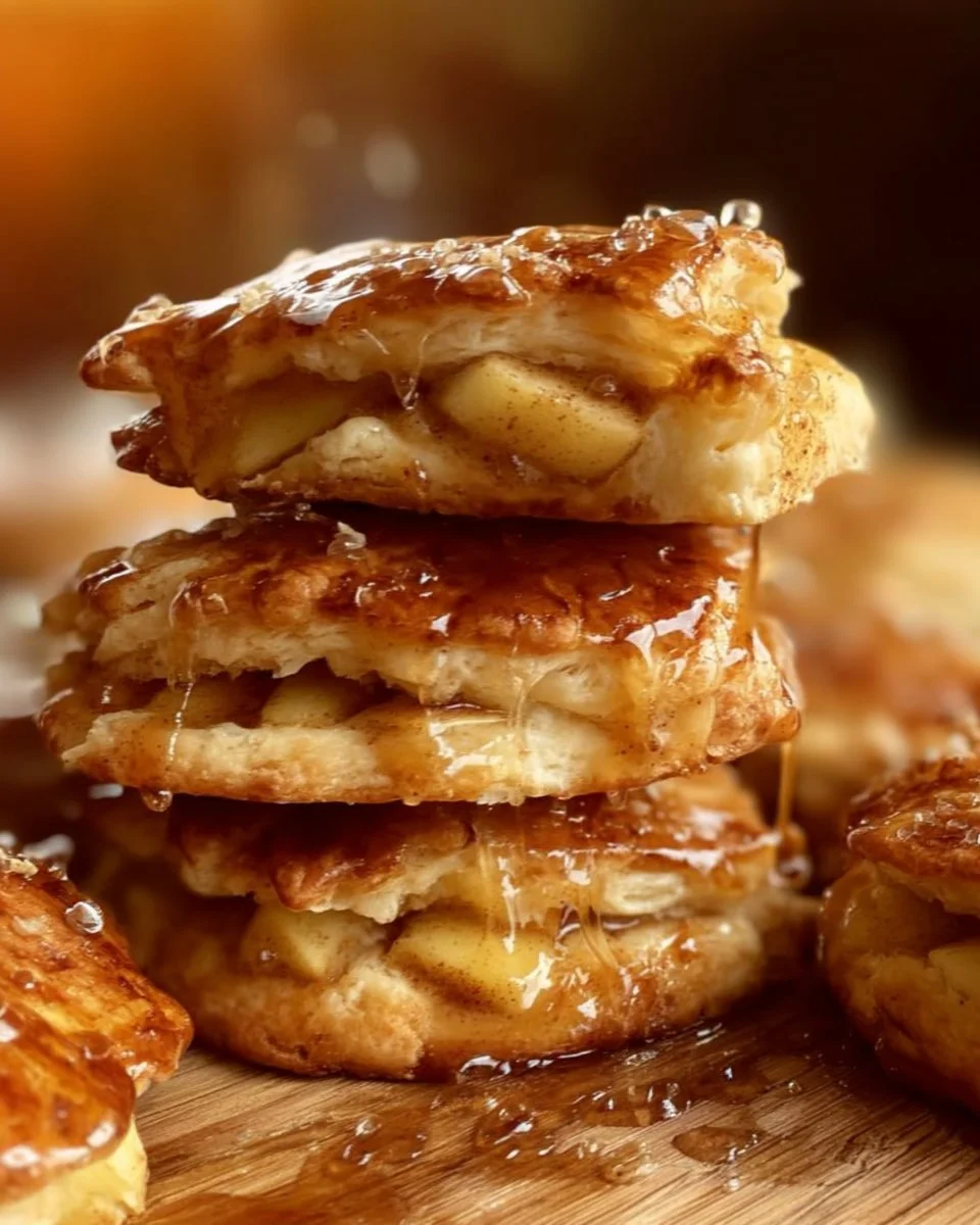 Delicious apple pie biscuits with fresh apples and spices