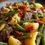 Country Ranch Green Beans and Potatoes with Bacon dish