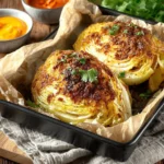 Delicious stuffed cabbage rolls filled with ground meat and spices.