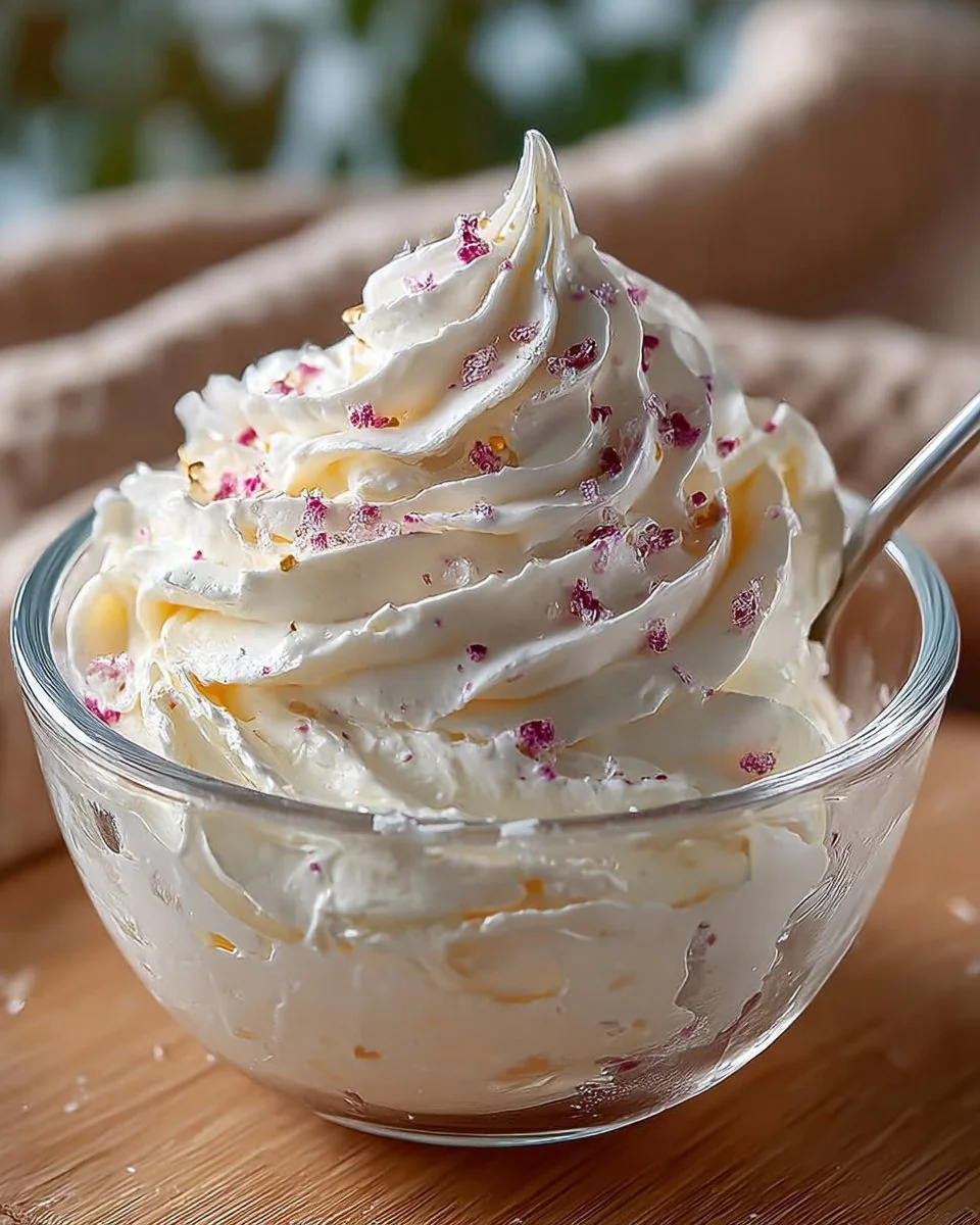 Delicious Cool Whip and pudding frosting on cupcakes with sprinkles