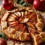 Delicious homemade easy apple galette with golden crust and fresh apple filling