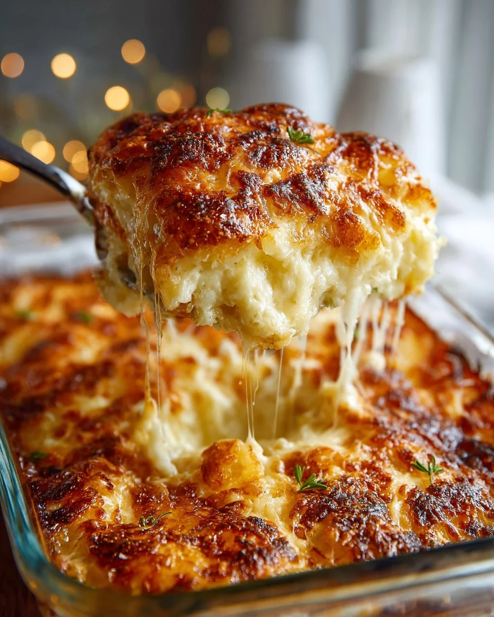 Delicious homemade Hashbrown Casserole baked to perfection