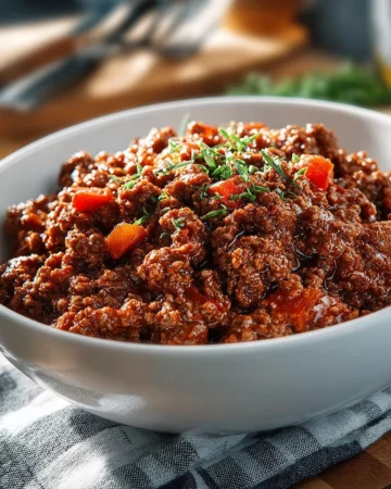 Delicious Instant Pot taco meat ready to serve in a bowl with toppings.