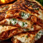 Delicious Italian Quesadillas filled with cheese, herbs, and spices