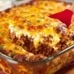 Loaded Mac & Cheese Casserole topped with crispy breadcrumbs and bacon