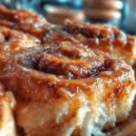 No-yeast sticky buns topped with caramel and pecans
