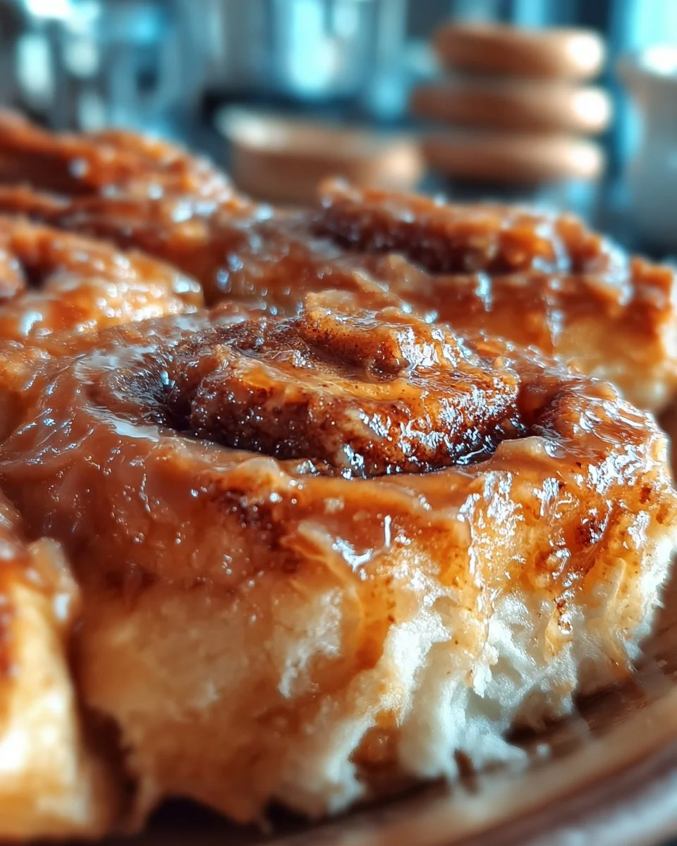 No-yeast sticky buns topped with caramel and pecans