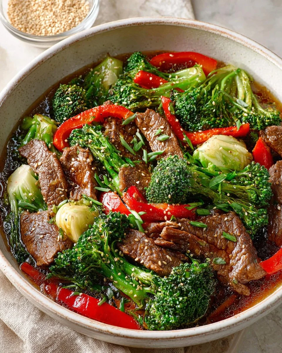 Delicious Teriyaki Beef Stir Fry with vibrant vegetables