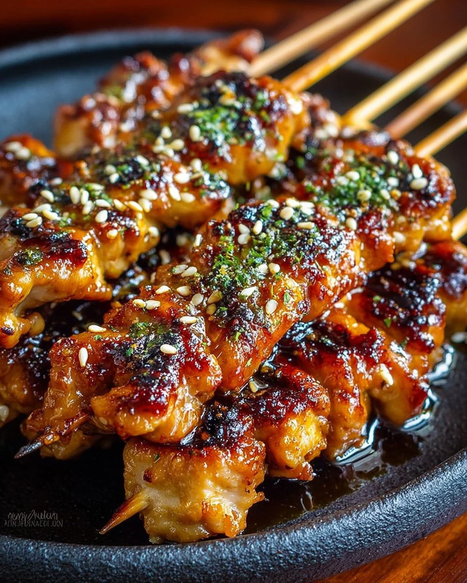 Delicious Teriyaki Chicken Skewers on a grill, perfect for your next meal.