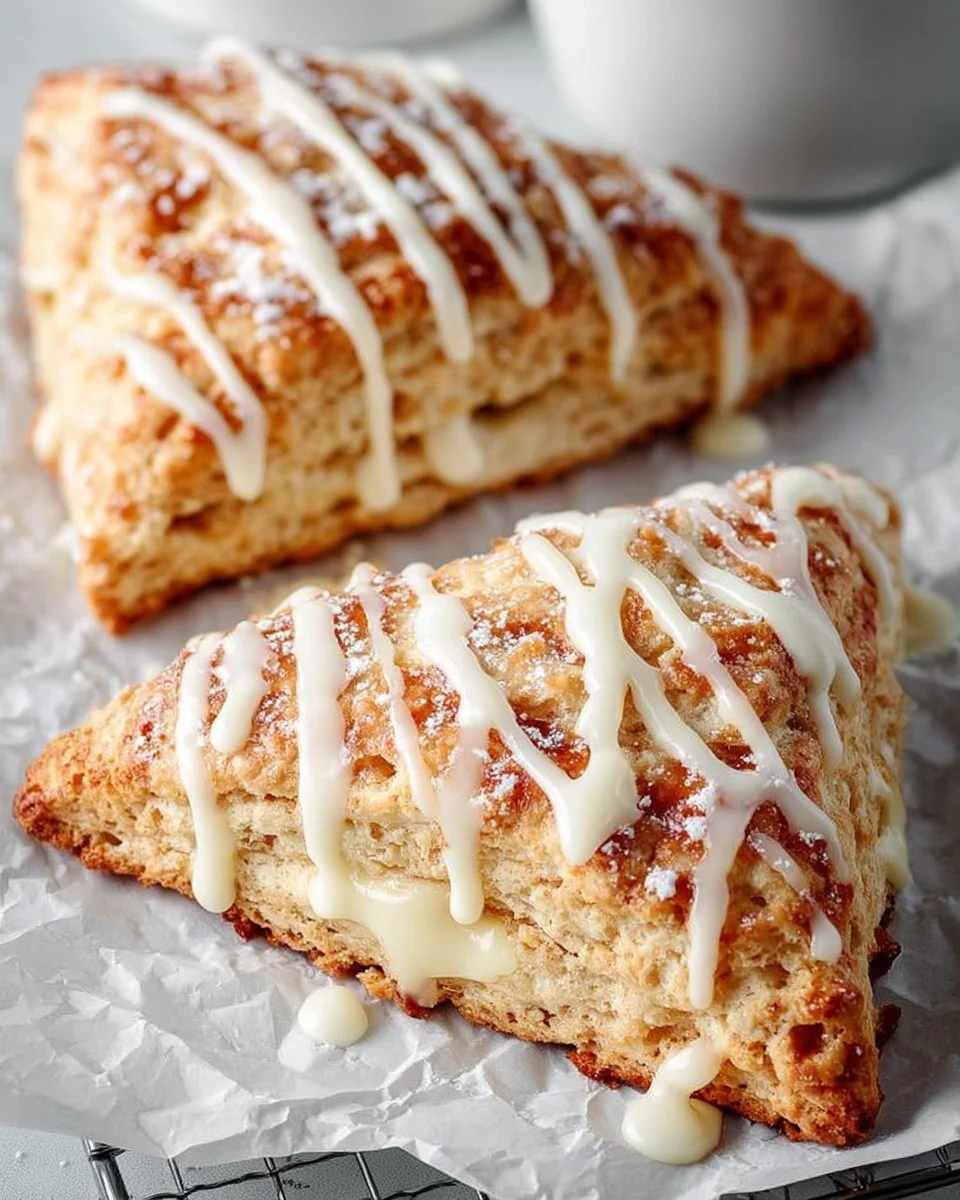 Delicious vanilla bean scones with a cinnamon sugar filling