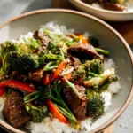 Delicious 30-minute beef and broccoli stir fry served in a bowl