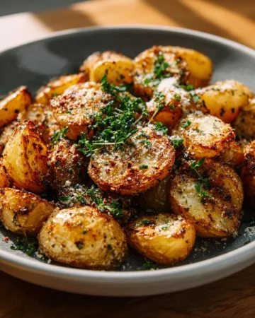Crispy roasted air fryer potatoes served in a bowl