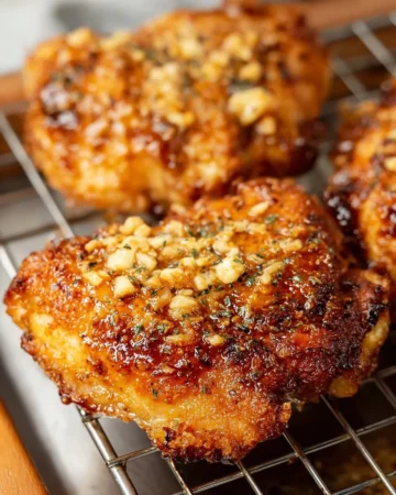 Super crispy Honey Garlic Chicken dish with delicious glaze