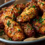 A plate of crispy Bang Bang Chicken garnished with green onions