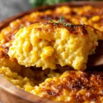 Delicious creamed corn casserole baked to perfection, perfect for family dinners.