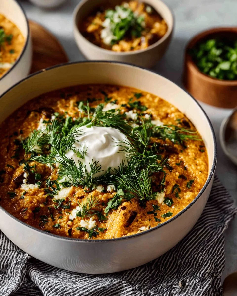 Delicious creamy Hungarian mushroom soup served in a bowl, garnished with fresh herbs.