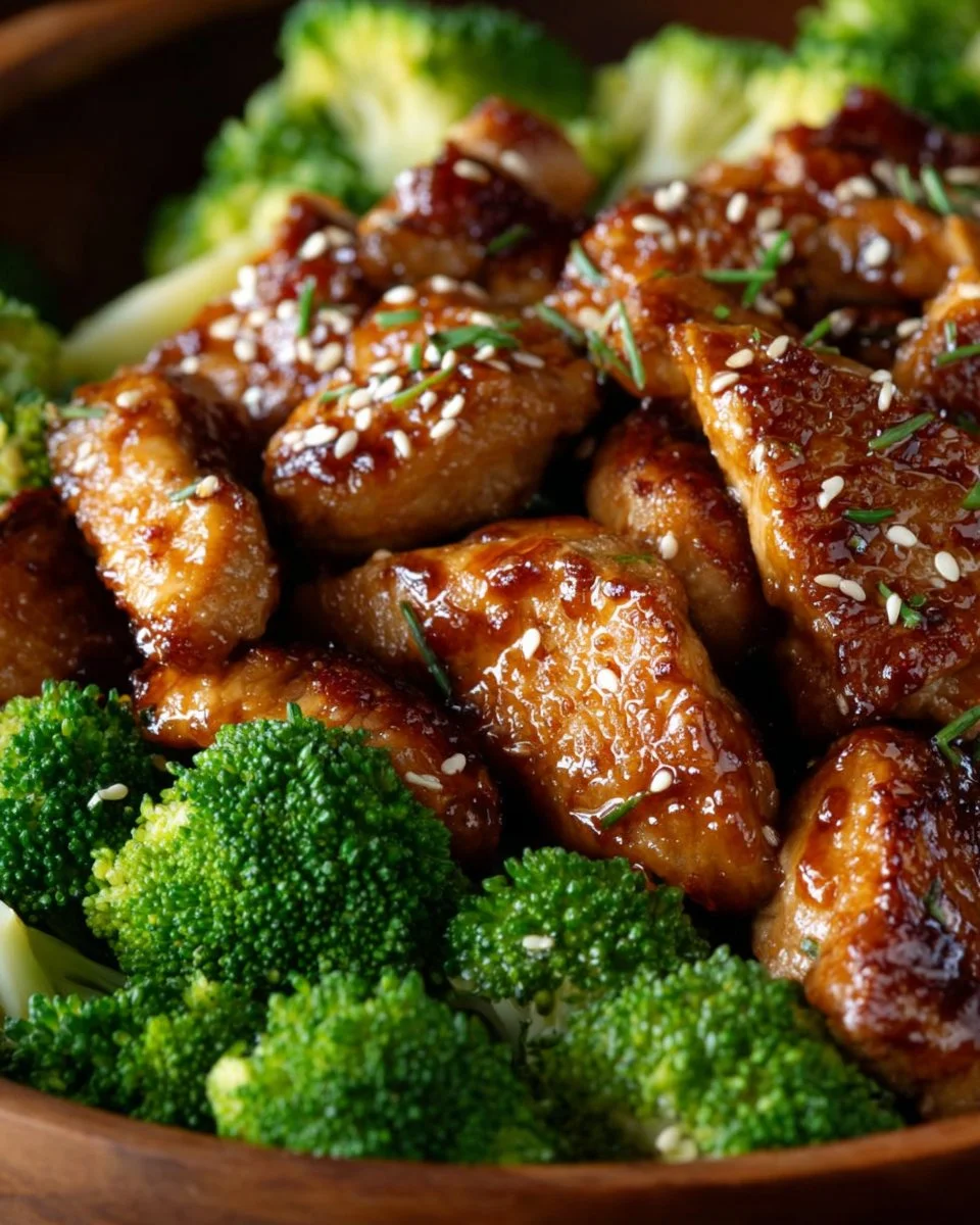 Delicious easy teriyaki chicken recipe with sticky sauce served on a plate