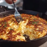 Delicious Green Chili Mac & Cheese topped with green chilis and cheese