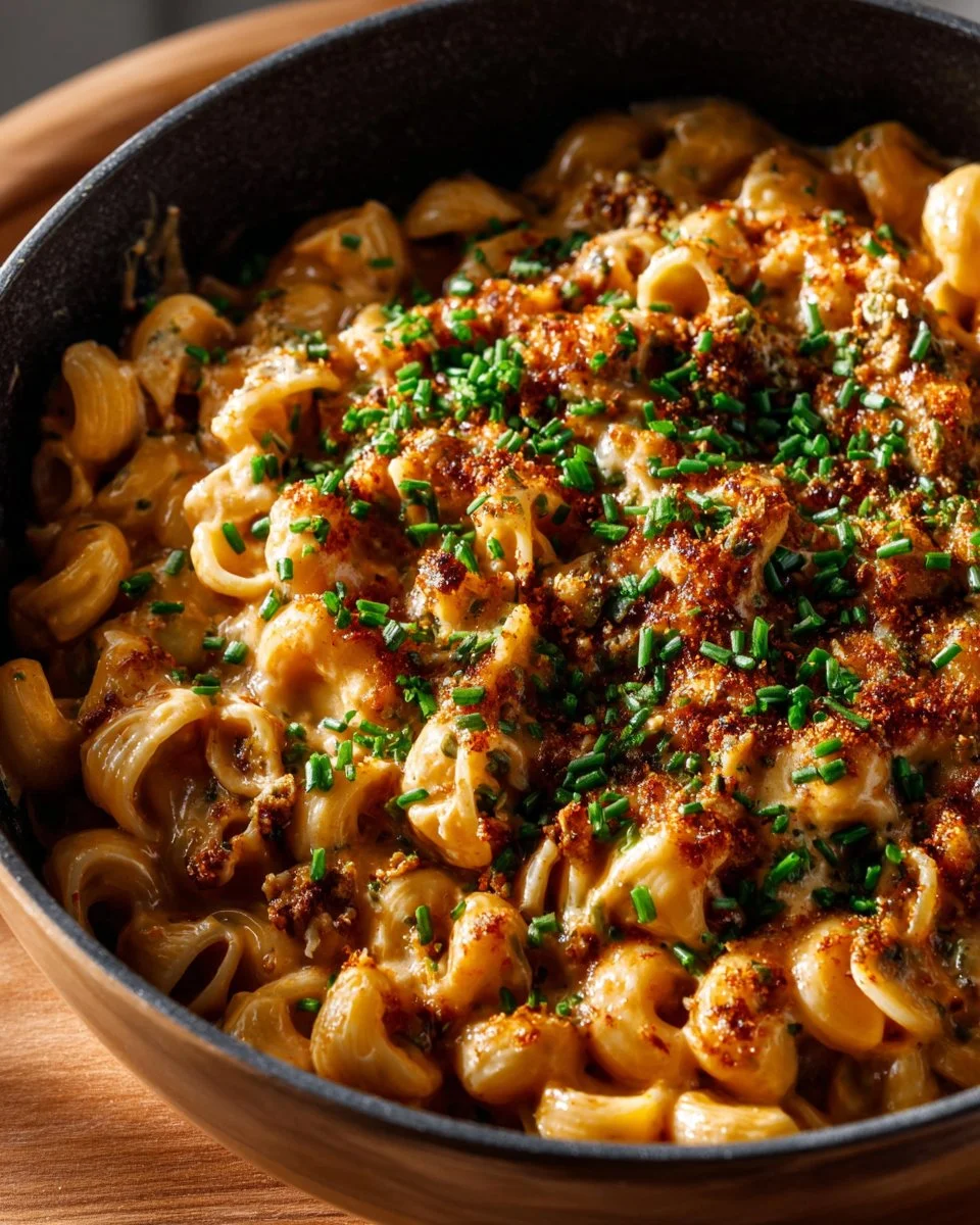 Delicious homemade hamburger helper dish served in a bowl