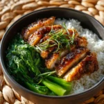 Delicious Honey Garlic Chicken Thighs served on a plate