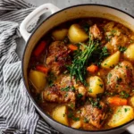 Savory chicken and vegetable casserole baked with herbs and spices