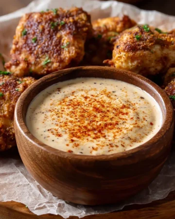 Homemade fried pickles sauce inspired by Buffalo Wild Wings