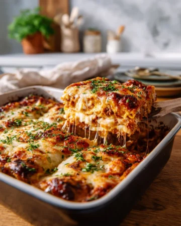 Delicious easy vegetable lasagna layered with fresh veggies and cheese