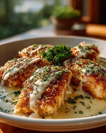 Delicious Longhorn Steakhouse-style Parmesan Chicken served on a plate