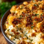 Delicious Million Dollar Chicken Casserole served in a baking dish