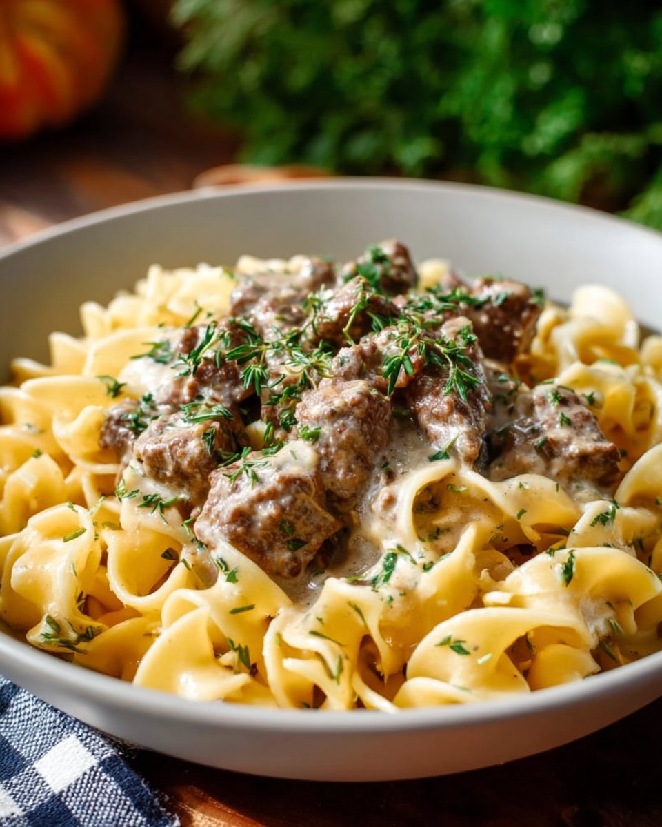 Easy Ground Beef Stroganoff