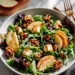 Delicious and fresh Apple Walnut Salad with crispy apples and crunchy walnuts