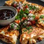 Delicious BBQ Chicken Quesadillas with melted cheese and grilled chicken