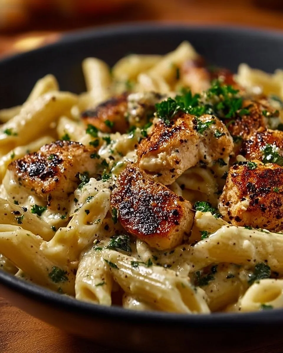 Creamy Cajun Chicken Pasta with vibrant spices and ingredients