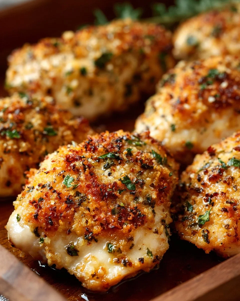 Creamy cheesy chicken breast served with vegetables on a plate