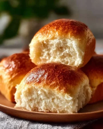 Easy homemade dinner rolls fresh out of the oven