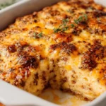 Deliciously baked McGriddle Casserole with pancakes and sausage