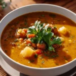 Delicious Slow Cooker Tuscan Chicken served with fresh herbs and rustic vegetables