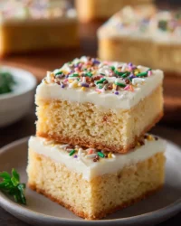 Delicious soft sugar cookie bars topped with colorful sprinkles