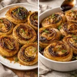Image of baked onions served as a delicious side dish