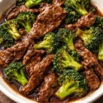Beef and Broccoli Stir Fry dish served in a bowl with vibrant colors