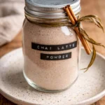 Delicious chai tea latte powder mix for a warm, flavorful drink.