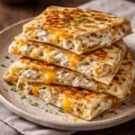High-Protein Chicken Ranch Quesadilla loaded with flavor and nutrition