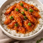 Delicious honey garlic slow cooker chicken thighs served on a plate