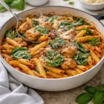 Delicious Marry Me Chicken Pasta with creamy sauce and herbs