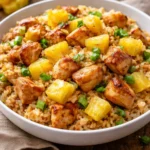 Delicious Pineapple Chicken Stir-Fry with vibrant vegetables and juicy pineapple