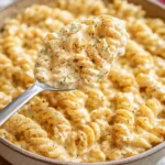 Creamy cottage cheese pasta sauce served over spaghetti for a healthy meal