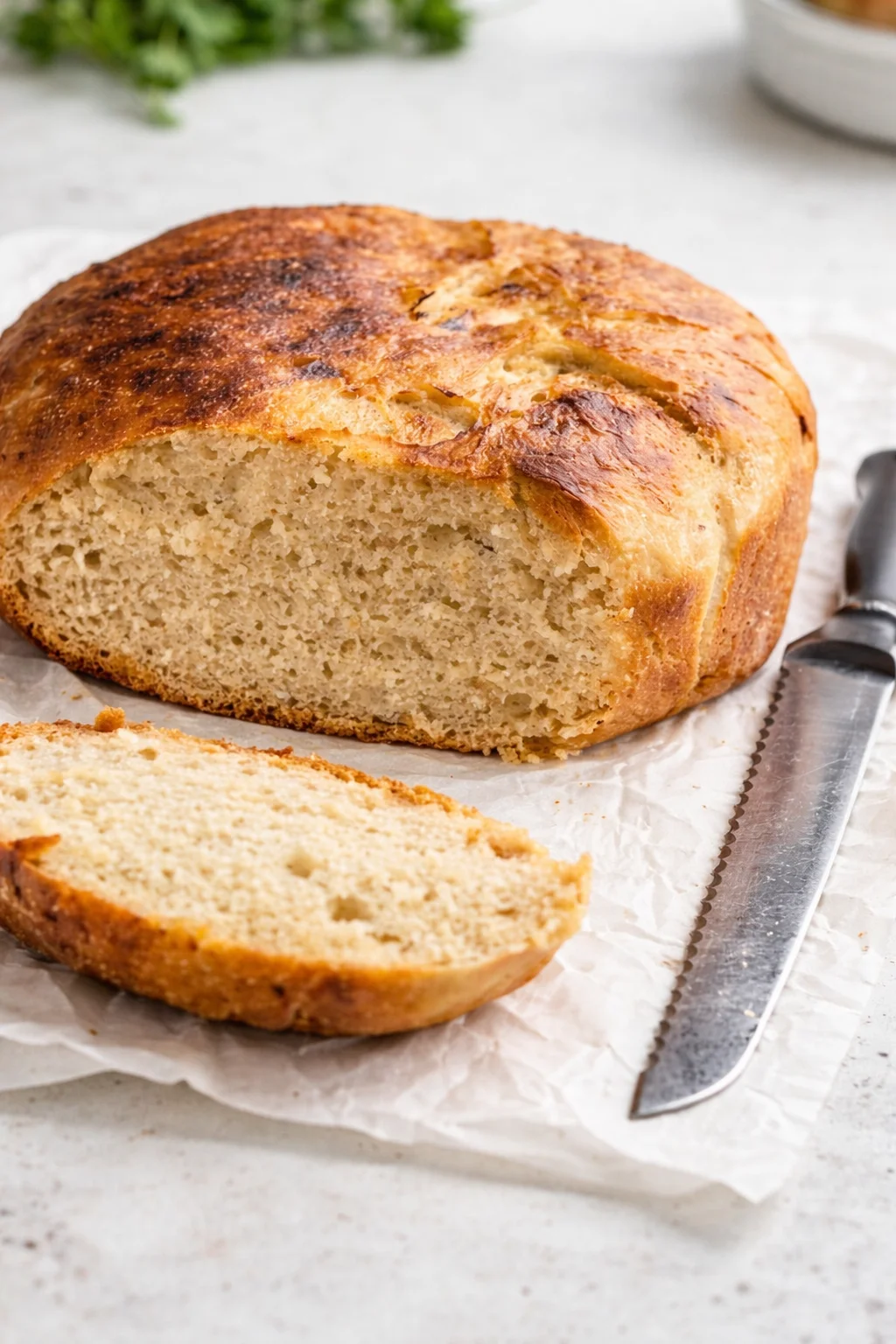 Delicious sourdough bread made in a crockpot, easy homemade recipe