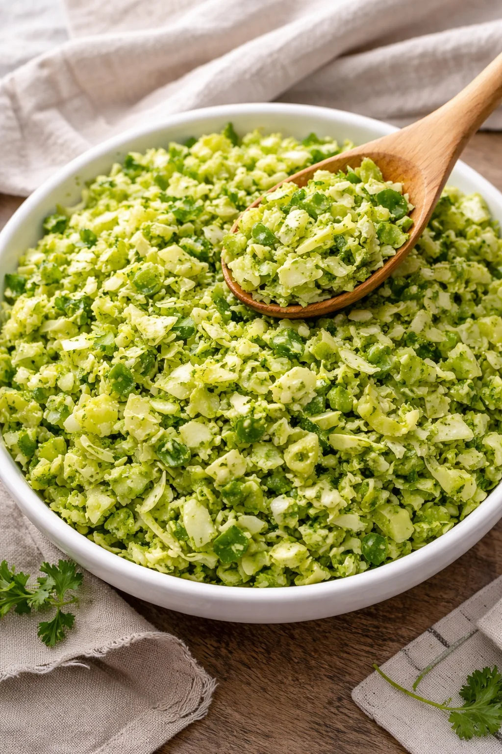 Delicious TikTok Green Goddess Salad with fresh greens and creamy dressing.