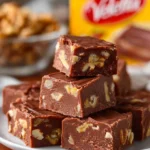 Creamy Velveeta Fudge dessert, a unique twist on traditional fudge recipes.