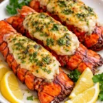 Delicious buttery lobster tails ready to serve for a gourmet meal.